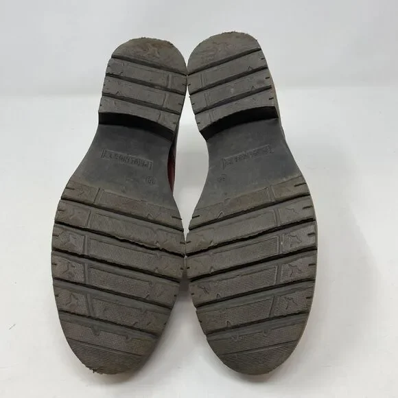 Pikolinos Shoes Womens Size 7.5 US Red Leather Oxford Lace Up Chunky Sole - Picture 12 of 14